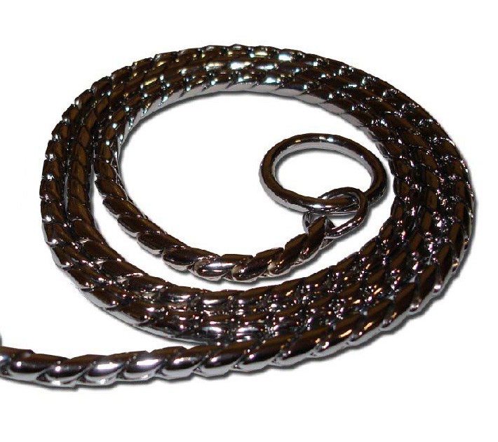 Výstavní vodítko BLACK z hadího řetízku, ø 3,5 mm