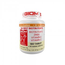 Giom Biotin FORTE na srst 180 tbl+20% zdarma