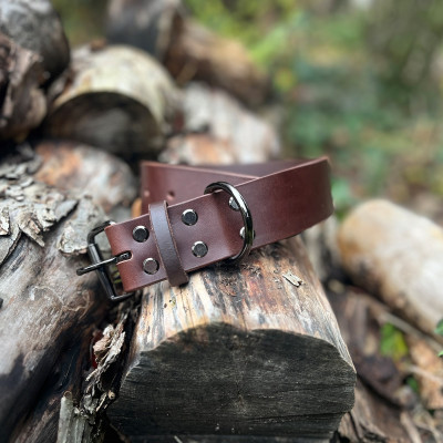 Kožený obojek Sorbon široký 4 cm