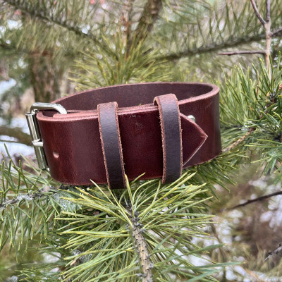 Barvářský obojek BLOODY šíře 4 cm – lovecký obojek pro psy do lesa